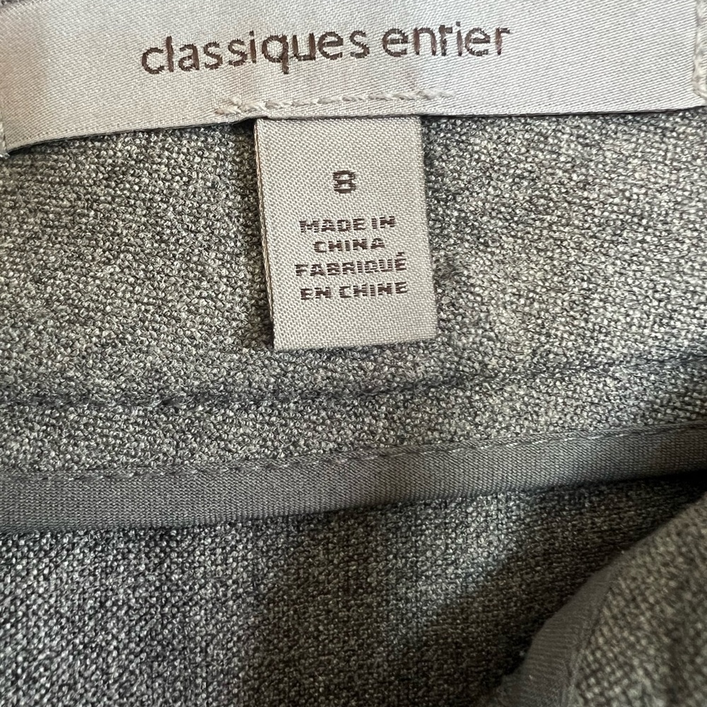 🌫️ EUC CLASSIQUES ENTIER Gray Dress Slacks | Size 8 - Picture 8 of 10